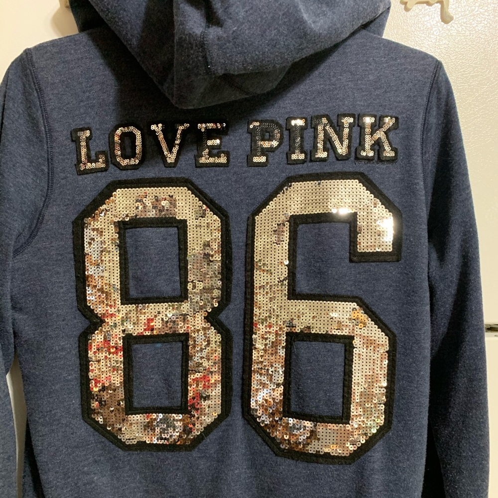 Victorias Secret Pink fur hoodie large